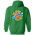 San Diego Rockets Full Zip Hoodie NBA Basketball Team color Irish Green