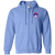 Boston Minutemen Full Zip Hoodie NASL Soccer Team color Carolina Blue Boston Minutemen Full Zip Hoodie NASL Soccer Team color Carolina Blue