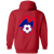 Boston Minutemen Full Zip Hoodie NASL Soccer Team color Red Boston Minutemen Full Zip Hoodie NASL Soccer Team color Red