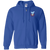 Chicago Mustangs Full Zip Hoodie NASL Soccer Team color Royal Blue Chicago Mustangs Full Zip Hoodie NASL Soccer Team color Royal Blue