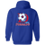 Dallas Tornado Full Zip Hoodie NASL Soccer Team color Royal Blue Dallas Tornado Full Zip Hoodie NASL Soccer Team color Royal Blue