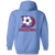 Dallas Tornado Full Zip Hoodie NASL Soccer Team color Carolina Blue Dallas Tornado Full Zip Hoodie NASL Soccer Team color Carolina Blue