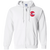 Kansas City Spurs Full Zip Hoodie NASL Soccer Team color White Kansas City Spurs Full Zip Hoodie NASL Soccer Team color White