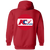 Kansas City Spurs Full Zip Hoodie NASL Soccer Team color Red Kansas City Spurs Full Zip Hoodie NASL Soccer Team color Red
