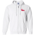 Miami Toros Full Zip Hoodie NASL Soccer Team color White Miami Toros Full Zip Hoodie NASL Soccer Team color White