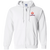 Toronto Metros-Croatia Full Zip Hoodie NASL Soccer Team color White Toronto Metros-Croatia Full Zip Hoodie NASL Soccer Team color White