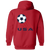 Team USA Full Zip Hoodie NASL Soccer Team color Red Team USA Full Zip Hoodie NASL Soccer Team color Red