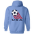 Team USA Full Zip Hoodie NASL Soccer Team color Carolina Blue Team USA Full Zip Hoodie NASL Soccer Team color Carolina Blue