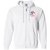 Washington Diplomats Full Zip Hoodie NASL Soccer Team color White Washington Diplomats Full Zip Hoodie NASL Soccer Team color White