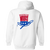 Washington Whips Full Zip Hoodie NASL Soccer Team color White Washington Whips Full Zip Hoodie NASL Soccer Team color White