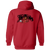 Hartford Hellions Full Zip Hoodie MISL Soccer Team color Red