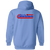 Las Vegas Americans Full Zip Hoodie MISL Soccer Team color Carolina Blue Las Vegas Americans Full Zip Hoodie MISL Soccer Team color Carolina Blue
