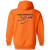 Los Angeles Lazers Full Zip Hoodie MISL Soccer Team color Orange