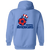Memphis Americans Full Zip Hoodie MISL Soccer Team color Carolina Blue Memphis Americans Full Zip Hoodie MISL Soccer Team color Carolina Blue