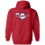 New York Arrows Full Zip Hoodie MISL Soccer Team color Red New York Arrows Full Zip Hoodie MISL Soccer Team color Red