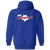 New York Arrows Full Zip Hoodie MISL Soccer Team color Royal Blue New York Arrows Full Zip Hoodie MISL Soccer Team color Royal Blue
