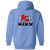 Philadelphia Kixx Full Zip Hoodie MISL Soccer Team color Carolina Blue Philadelphia Kixx Full Zip Hoodie MISL Soccer Team color Carolina Blue