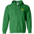 Cleveland Cobras Full Zip Hoodie ASL Soccer Team color Irish Green Cleveland Cobras Full Zip Hoodie ASL Soccer Team color Irish Green