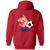 Connecticut Wildcats Full Zip Hoodie ASL Soccer Team color Red Connecticut Wildcats Full Zip Hoodie ASL Soccer Team color Red