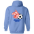 Connecticut Wildcats Full Zip Hoodie ASL Soccer Team color Carolina Blue Connecticut Wildcats Full Zip Hoodie ASL Soccer Team color Carolina Blue