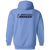 Connecticut Yankees Full Zip Hoodie ASL Soccer Team color Carolina Blue Connecticut Yankees Full Zip Hoodie ASL Soccer Team color Carolina Blue
