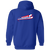 Dallas Americans Full Zip Hoodie ASL Soccer Team color Royal Blue Dallas Americans Full Zip Hoodie ASL Soccer Team color Royal Blue