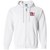 Indianapolis Daredevils Full Zip Hoodie ASL Soccer Team color White