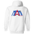 Miami Americans Full Zip Hoodie ASL Soccer Team color White Miami Americans Full Zip Hoodie ASL Soccer Team color White