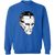 New York Rangers NHL Ed Giacomin Goalie Mask Sweatshirt Crewneck Pullover color Royal Blue