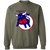 Birmingham Bulls WHA Hockey Sweatshirt Crewneck Pullover in military green