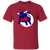 Birmingham Bulls WHA Hockey Short Sleeve T-shirt in Cardinal Red