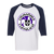 Cleveland Crusaders WHA Hockey Raglan Shirt  3/4 Sleeve in White/Navy