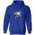 Minnesota Fighting Saints WHA Hockey Hoodie Pullover in Royal Blue
