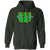 New England Whalers WHA Hockey Hoodie Pullover in Forest Green