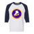 New York Golden Blades WHA Hockey Raglan Shirt  3/4 Sleeve in White/Navy