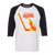 Philadelphia Blazers WHA Hockey Raglan Shirt  3/4 Sleeve in White/Black