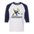 Phoenix Roadrunners WHA Hockey Raglan Shirt  3/4 Sleeve in White/Navy