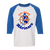 San Diego Mariners WHA Hockey Raglan Shirt  3/4 Sleeve in White/Royal