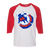 Toronto Toros WHA Hockey Raglan Shirt  3/4 Sleeve in White/Red
