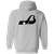 Baltimore Blades WHA Hockey Team Full Zip Hoodie back view in Sport Grey