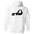 Baltimore Blades WHA Hockey Team Full Zip Hoodie back view in White
