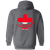 Calgary Cowboys WHA Hockey Team Full Zip Hoodie back view in Dark Heather