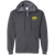 Chicago Cougars WHA Hockey Team Full Zip Hoodie front view in Dark Heather