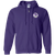 Cleveland Crusaders WHA Hockey Team Full Zip Hoodie front view in Purple