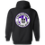 Cleveland Crusaders WHA Hockey Team Full Zip Hoodie rear view in Black
