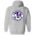 Cleveland Crusaders WHA Hockey Team Full Zip Hoodie rear view in Sport Grey