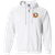 Denver Spurs WHA Hockey Team Full Zip Hoodie front view in White