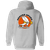 Denver Spurs WHA Hockey Team Full Zip Hoodie rear view in Sport Grey