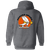 Denver Spurs WHA Hockey Team Full Zip Hoodie rear view in Dark Heather