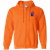 Jersey Knights WHA Hockey Team Full Zip Hoodie front view in Safety Orange